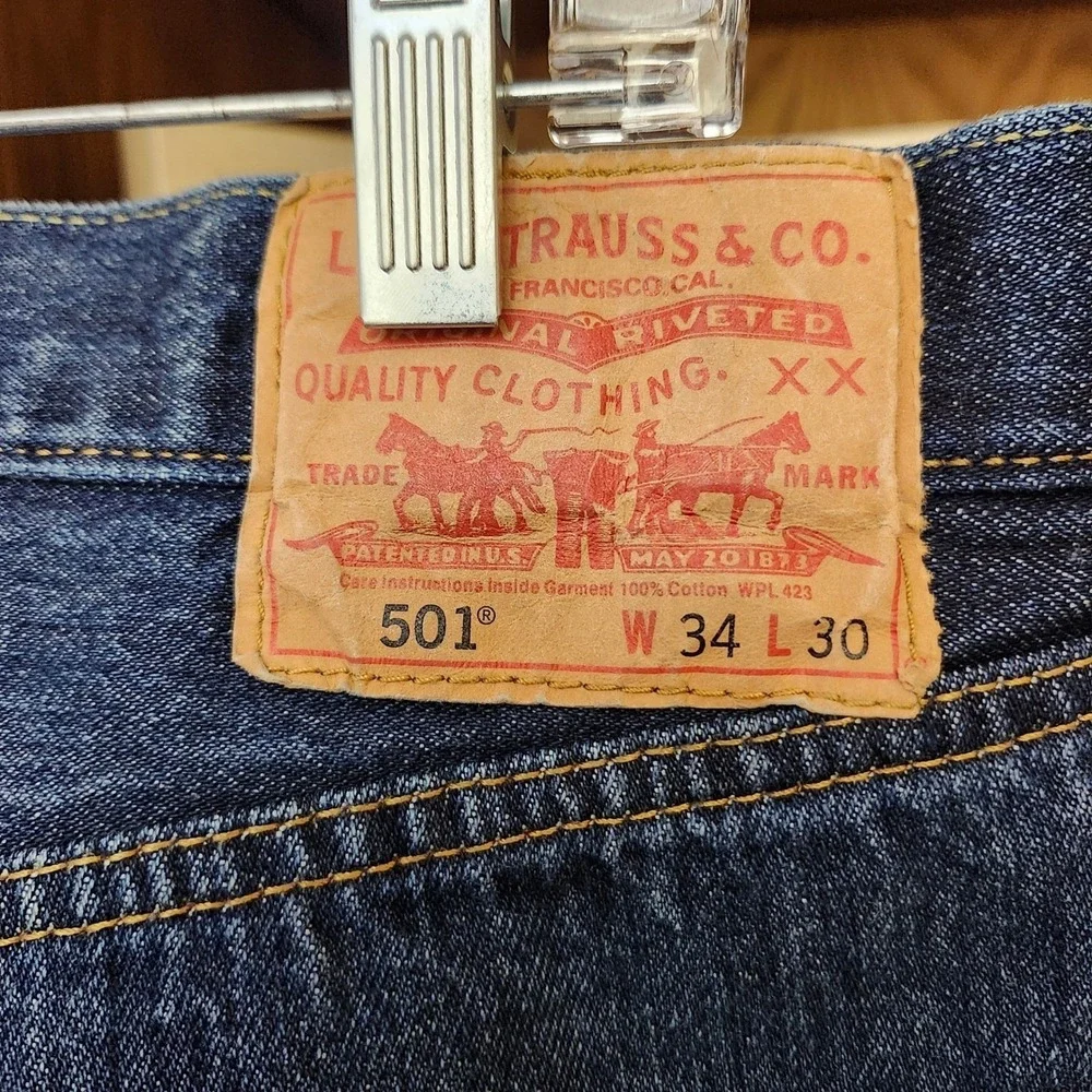 Vintage Levi's 501 XX‎ button-fly Straight-fit Y2K Egypt Sz 34×30